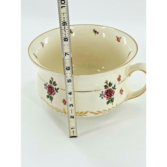 Antique ENGLAND 5104 Handled Chamber Pot - Victorian Porcelain - Picture 7 of 12